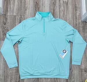 Kenneth Cole Golf Men's Performance Quarter-Zip Pullover in Dreamy Green